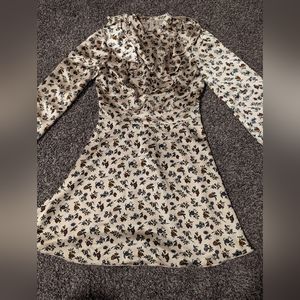 Laura Ashley Urban Outfitters Floral Dress Size S Grandma Core Grannycore Satin